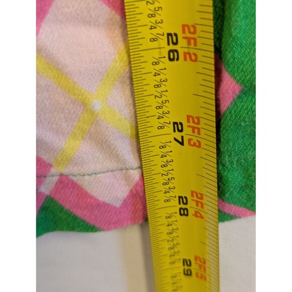 Victorias Secret Womens Argyle Button-Up Pajama Top Large Green READ - Picture 7 of 8